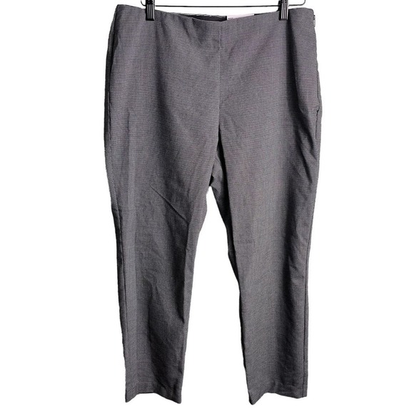 Nine West Women's High Rise Side Zip Skinny Ankle Gingham Pants Size 14 NWT - Picture 1 of 6